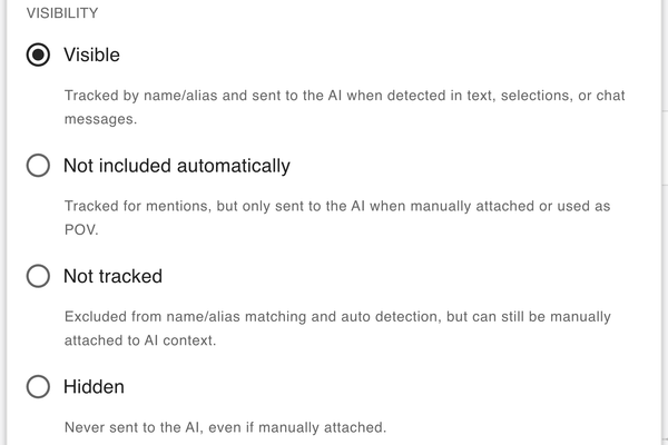 Choose injection and detection modes per entry.